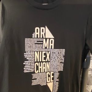 Armani Exchange mens black tee-size XS